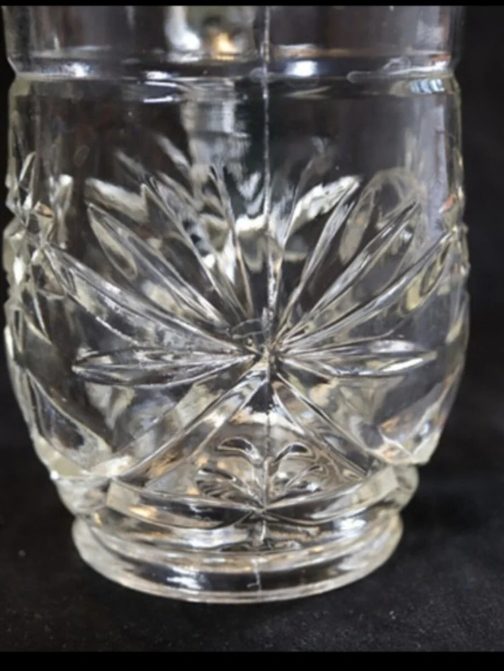 Vintage Anchor Hocking Star of David Prescut Mini Pint Glass Pitcher 16oz.